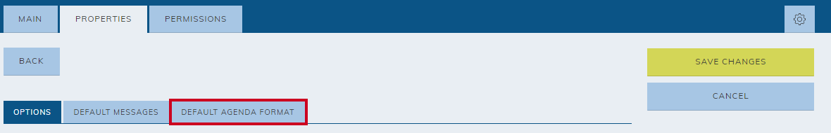 default agenda format tab