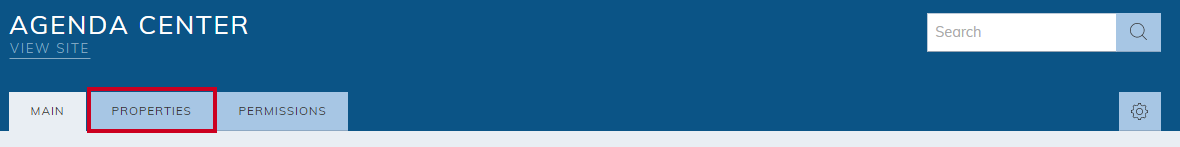 properties tab