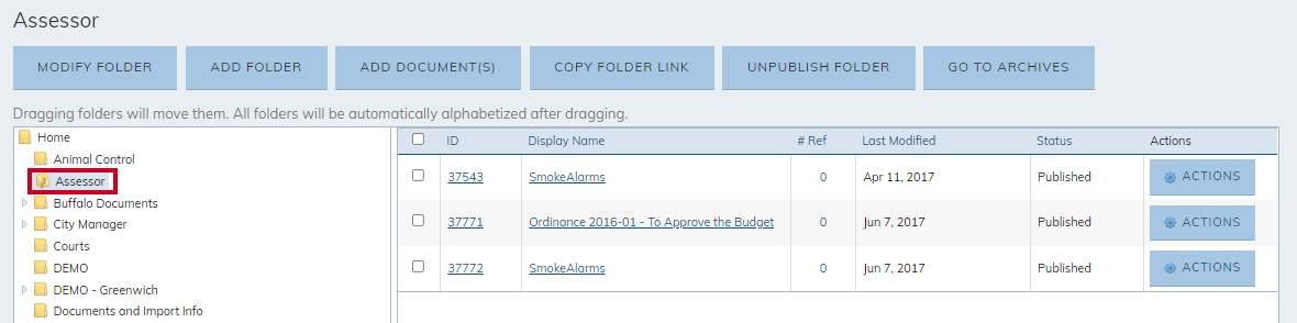 select folder