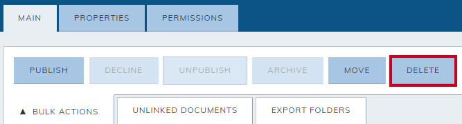 bulk action delete