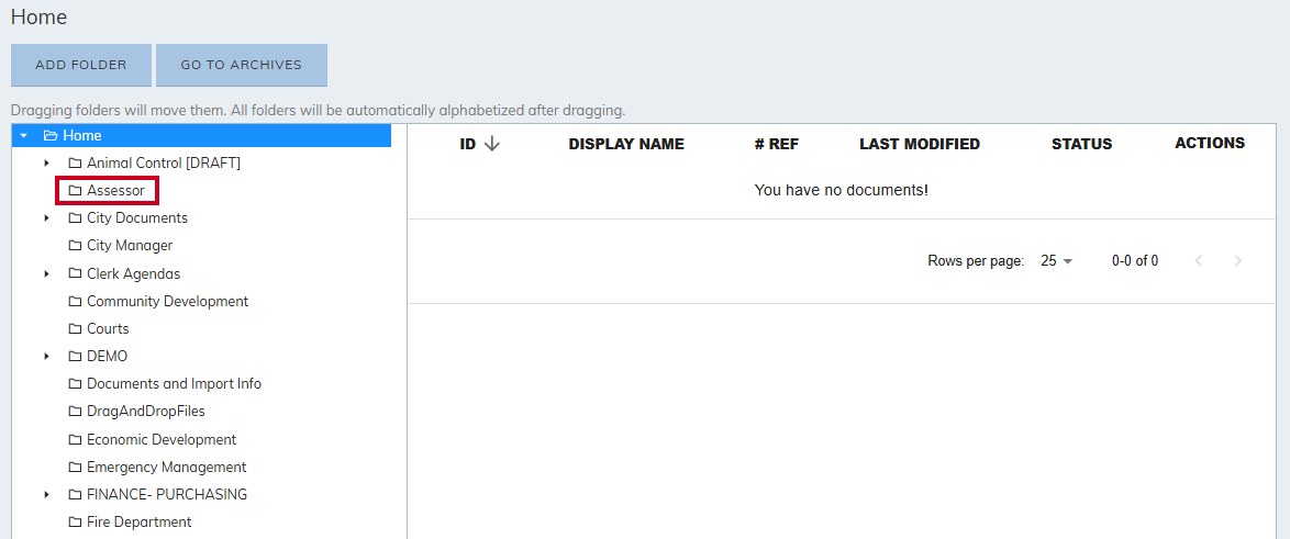 select a folder