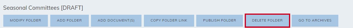delete folder button
