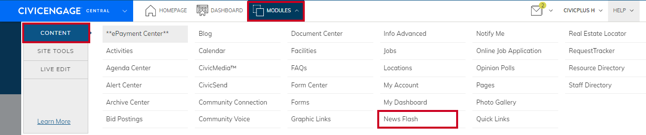 navigate to news flash