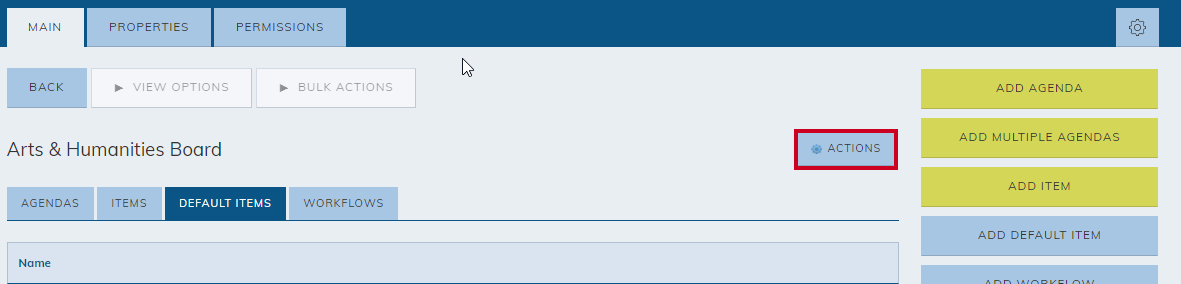 category actions