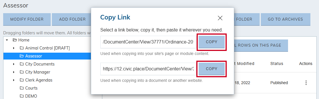 select a copy