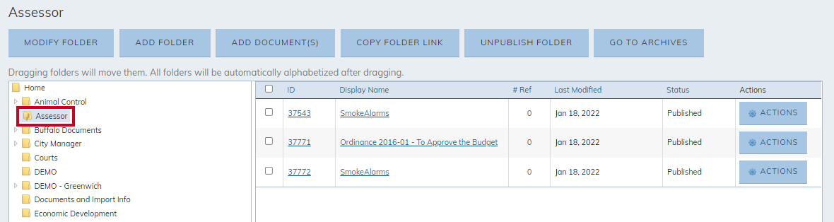 select a folder