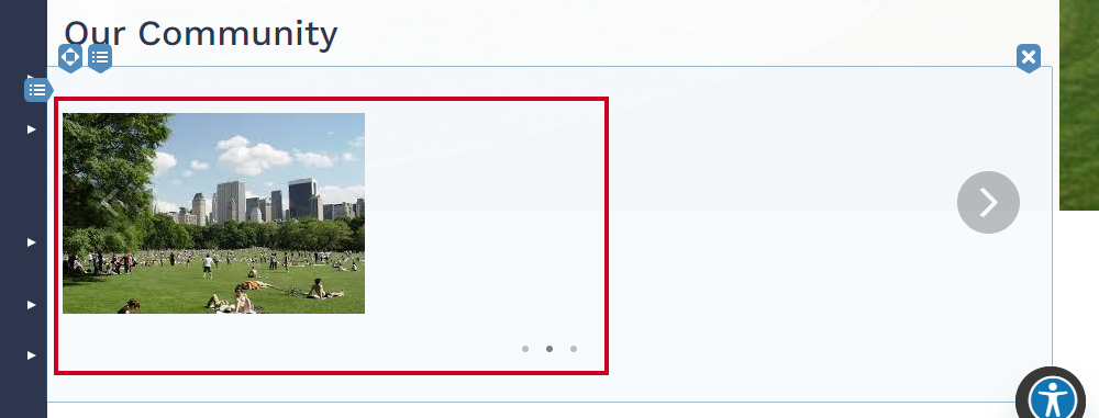 click on the slideshow widget.