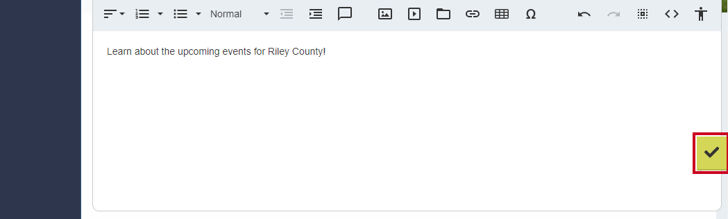 green checkbox
