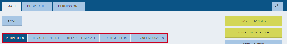 category tabs