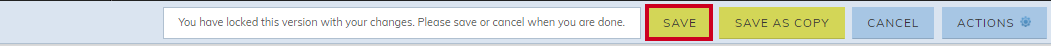 save button in top right corner of page.