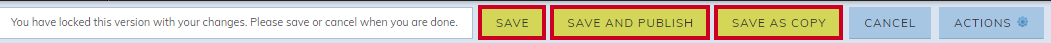 save option buttons in toolbar.