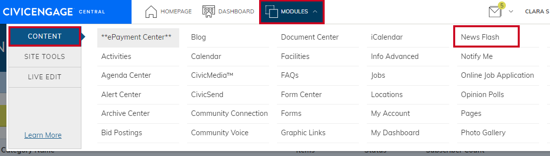 navigate to news flash