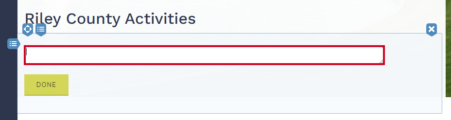 custom HTML text box.