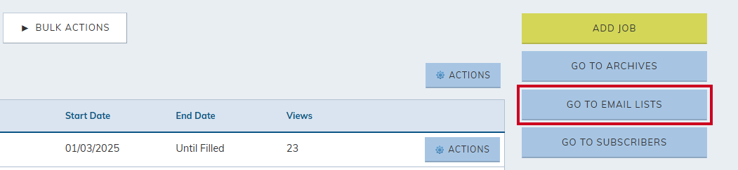 The category's go to email lists button.