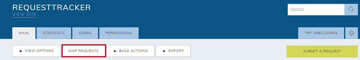 RequestTracker map requests button