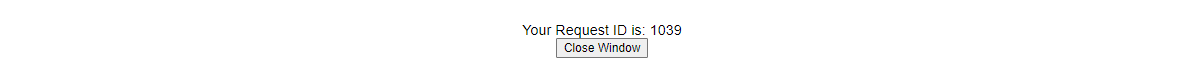 Request ID in pop-up window