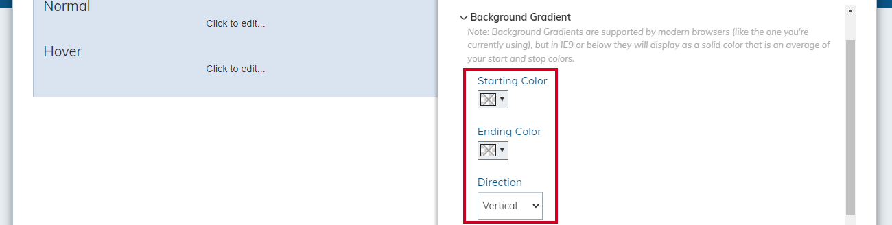 background gradient options