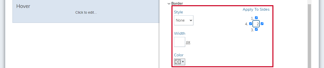 border options