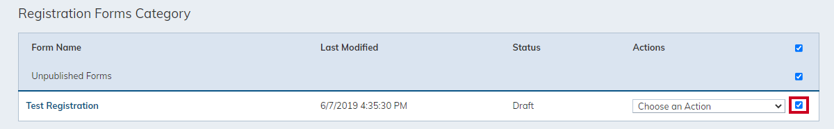 form checkbox