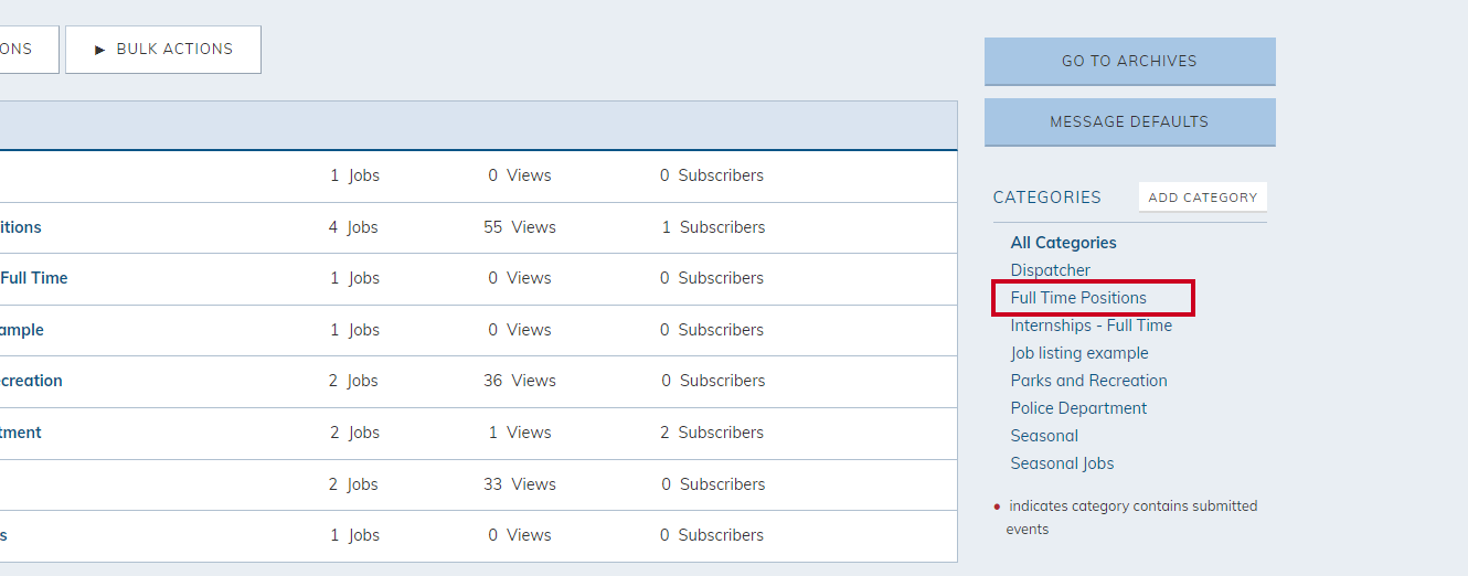 Select categories