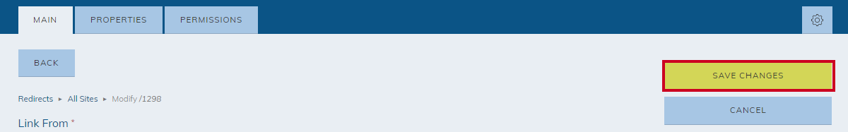save changes button