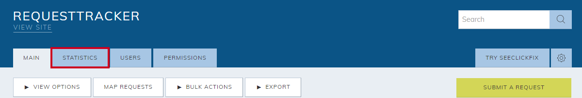 select the statistics tab