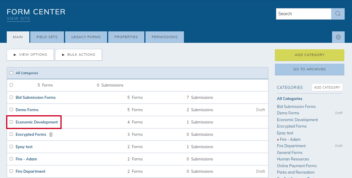 select a category