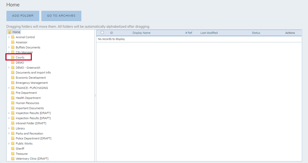 select a folder