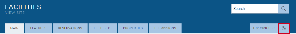 facilities, settings icon