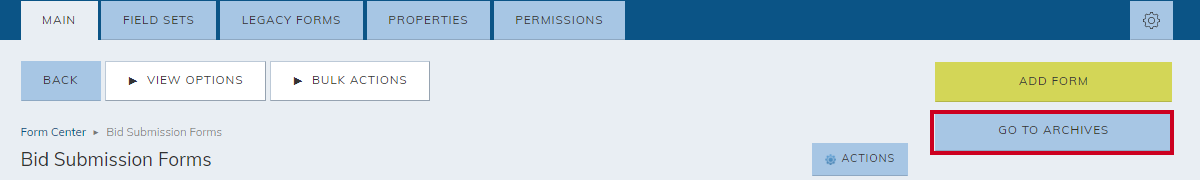 go to archives button