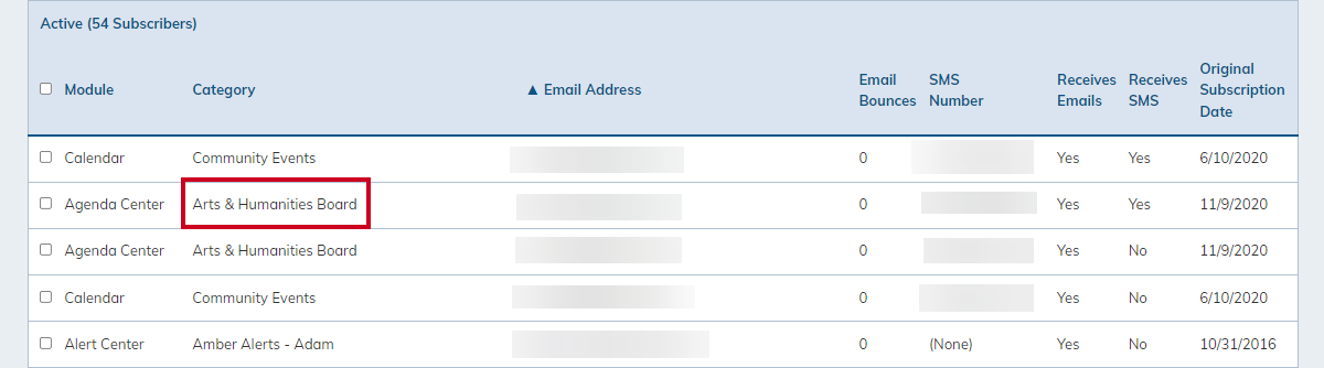 Select a subscriber or list.