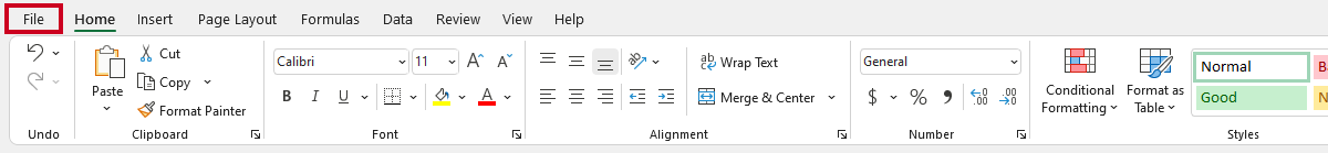 Excel, select file