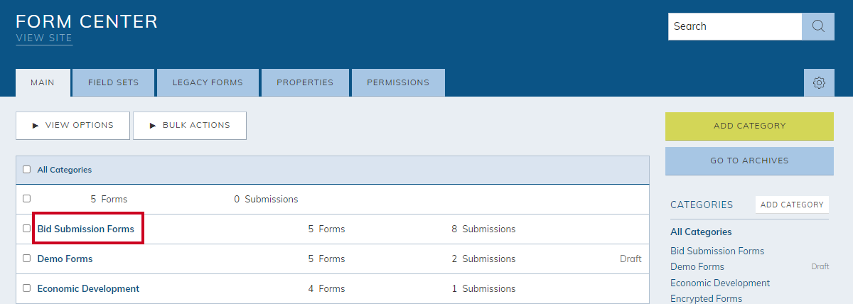 select a category