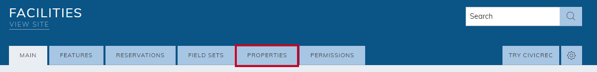 Properties tab.