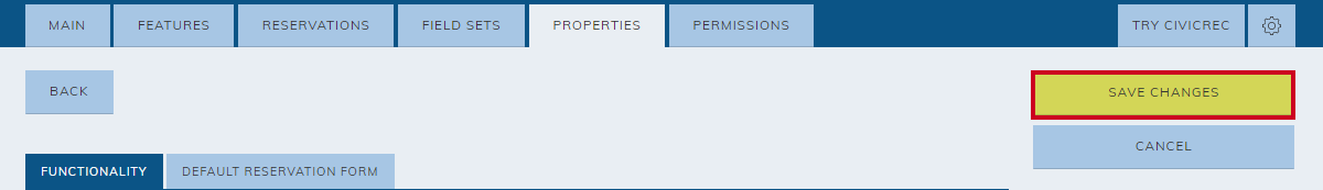Save changes button.