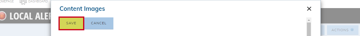 The Modify option's Save button saves all changes made to the image.