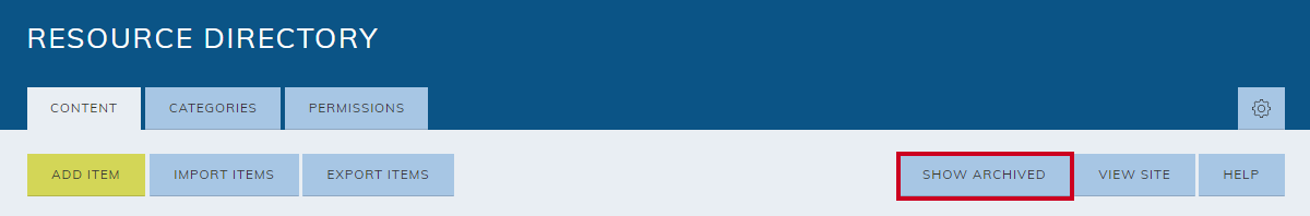 show archived button
