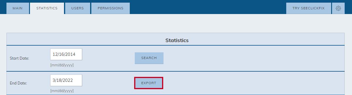 export button