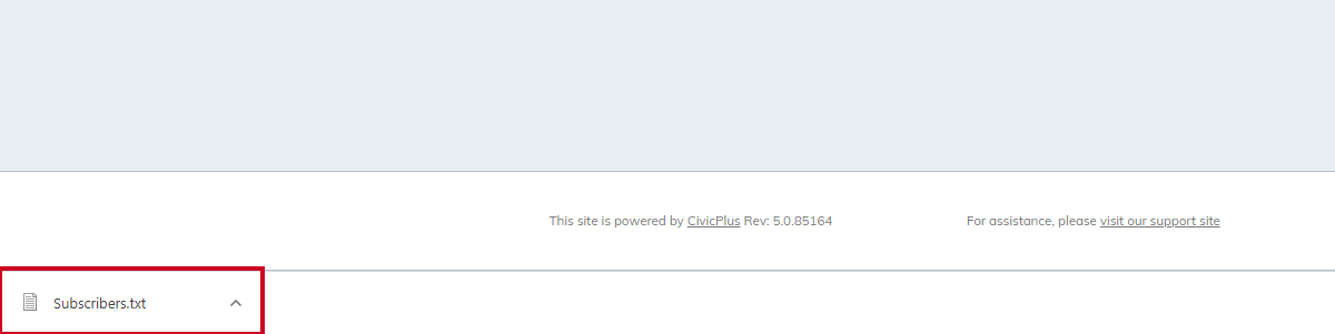 Exported subscribers list file download.