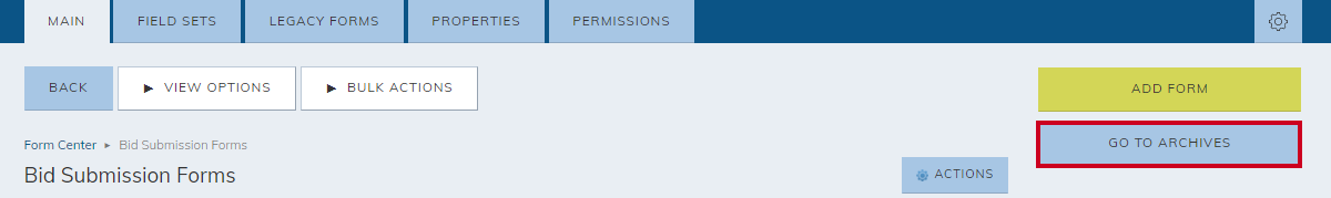 go to archives button