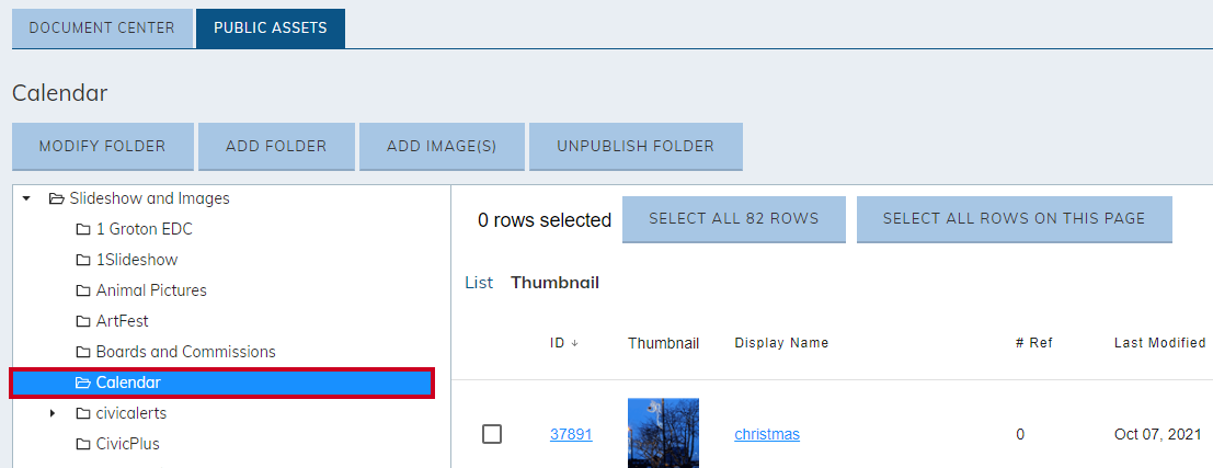 Folder selected.