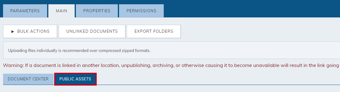 image repository tab