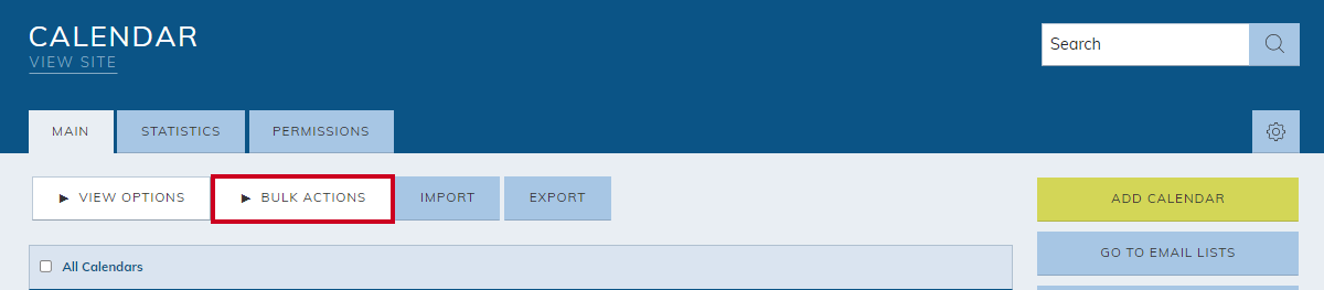 Bulk actions button.