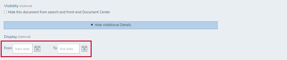 document display dates