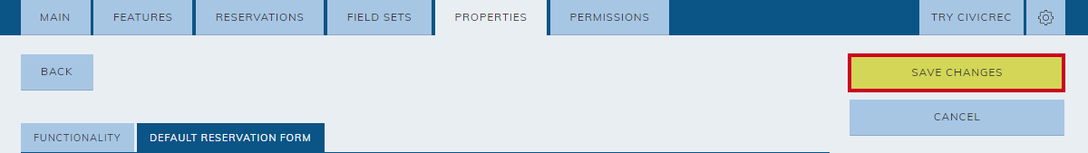 Save changes to form.