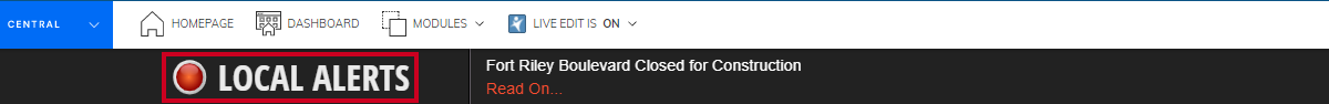 emergency alert bar text