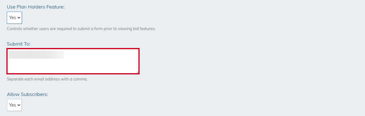 Submit to text field.