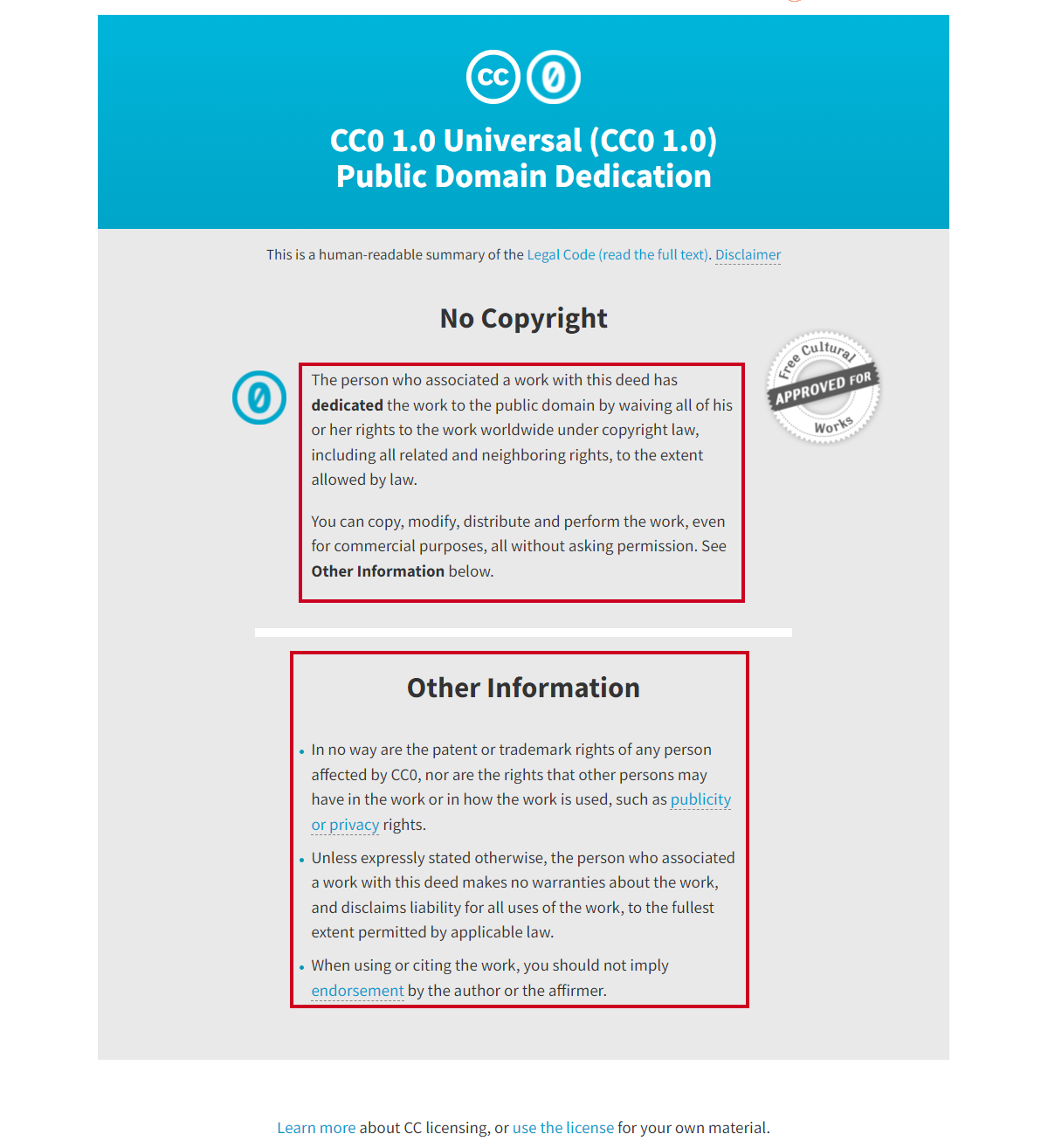 the image's license 