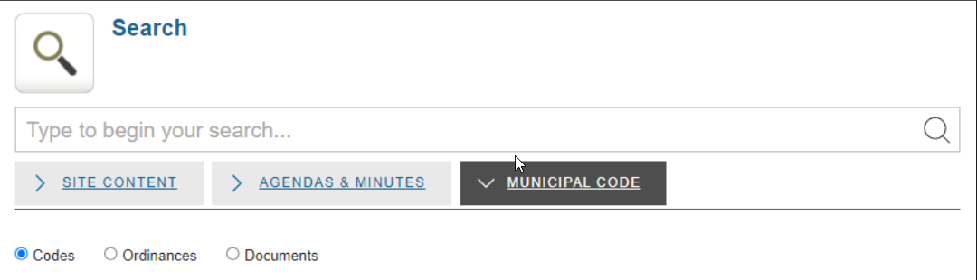 Municiple Code Integrated Search