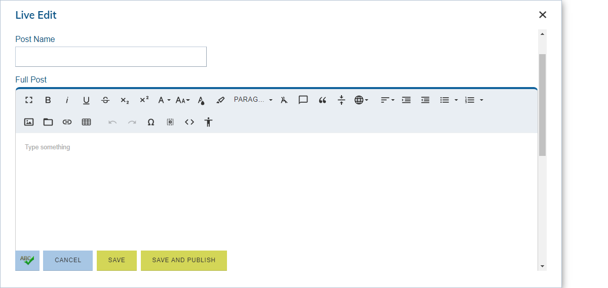 blog live edit, full post